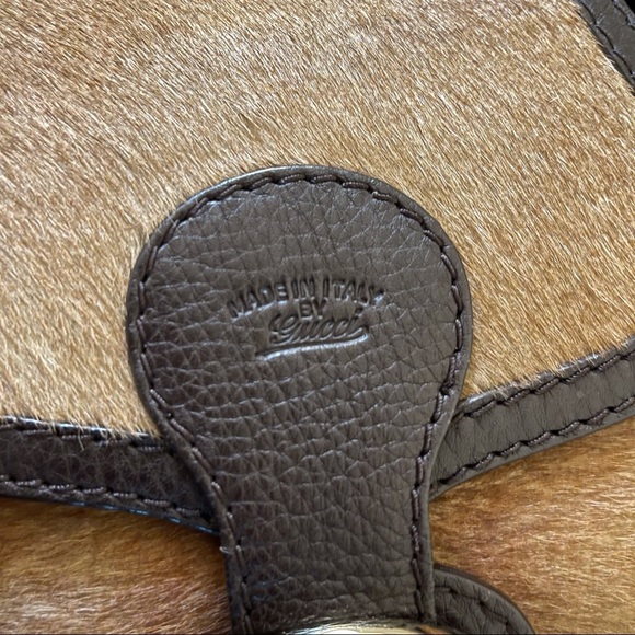 Authentic Gucci large leather horsebit hobo bag - Picture 6 of 8